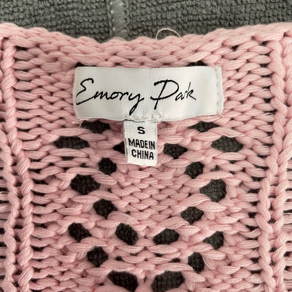 Emory Park 100% Cotton Knit Cardigan Crop Top. Size S. *Excellent* - Picture 3 of 6